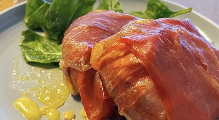 Crumpet and Baron Bigod Pancetta Parcels by Crumpetorium