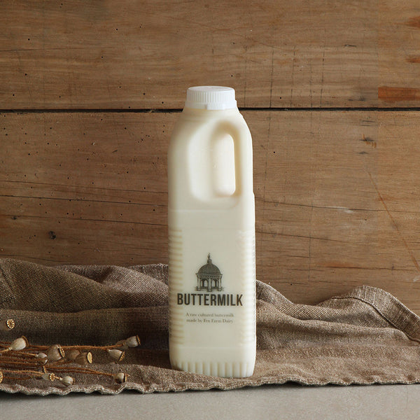 Fresh raw buttermilk.

Perfect for baking and cooking. Try adding it to your recipes for fantastic bread, scones, cakes and pancakes.

Click here for our Fen Farm Buttermilk Scone recipe.

PLEASE NOTE – This is not Raw Milk